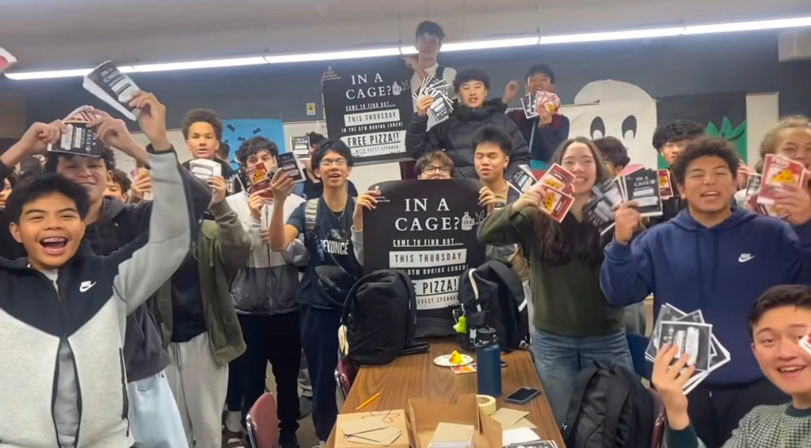 Students at a Living for More outreach event